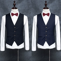 Trang phục nam Anh chú rể vest vest phù hợp với áo khoác Hàn Quốc Slim nam nam phù hợp với nhỏ vest trẻ - Dệt kim Vest đồ vest nam