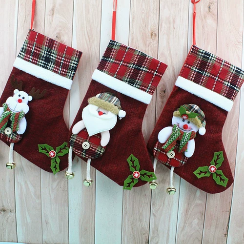 Рождественские носки для пожилых людей, декор, подарок на день рождения