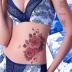 Rose nhãn dán hình xăm hình ảnh lớn không thấm nước nữ lâu dài sexy bụng mổ lấy thai dán che khuyết điểm cơ thể sơn ảnh Vẽ trên cơ thể
