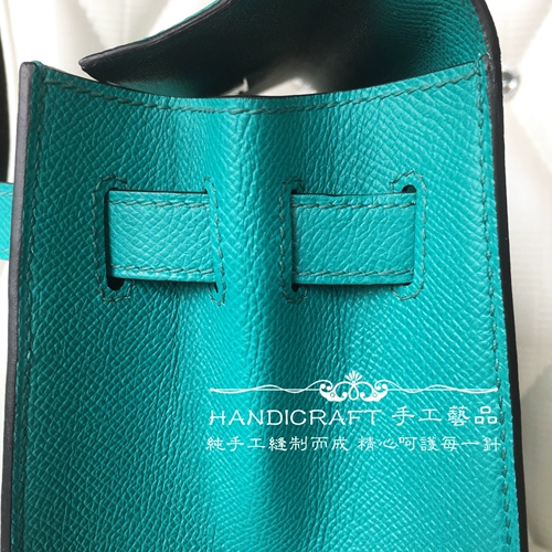 VIP -директор Pure Handmade Epsom Palm Palm Hut Kelly Pack 28 см Peacock Blue 7f