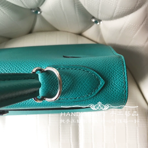 VIP -директор Pure Handmade Epsom Palm Palm Hut Kelly Pack 28 см Peacock Blue 7f