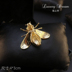 New zircon bee trâm nữ phụ kiện bumblebee pin nhỏ cổ áo kim tuyệt vời cài áo đẹp Trâm cài