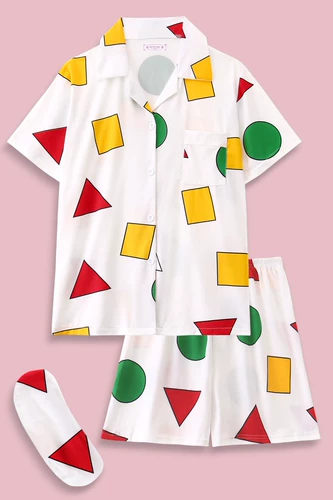 Мелки, летняя пижама, мультяшный тонкий хлопковый брендовый комплект, короткий рукав