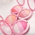 Ba màu baking powder blush nude trang điểm blush hộp bột pearlescent kéo dài cánh hoa tự nhiên rosy má hồng kem