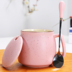 Bữa ăn sáng Cup Cup gốm có nắp muỗng Mark Cup sáng tạo Cặp vợ chồng Cup sáng tạo văn phòng Cup cà phê bình thủy lock&lock Tách