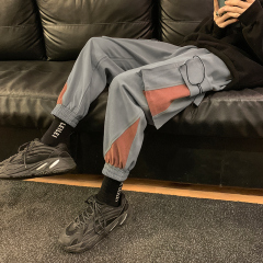 Legged overalls men's fashion brand ins loose 2020 net red pants handsome casual pants new style in spring 2020