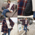 Ngắn người đàn ông áo len 2017 mùa đông Hàn Quốc retro kẻ sọc áo len ngắn dày houndstooth phù hợp với áo khoác thun nữ Áo khoác ngắn