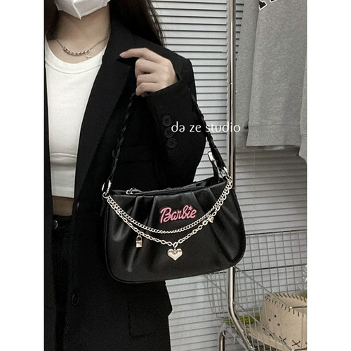 Демисезонная небольшая дизайнерская сумка через плечо, вместительная и большая черная сумка на одно плечо, изысканный стиль