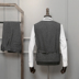 Mùa thu và mùa đông nam Anh tweed vest len ​​len xương cá vest vest quần set hai bộ thủy triều - Dệt kim Vest áo vest len nam Dệt kim Vest