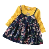 Весеннее платье, хлопковая детская юбка, детский комплект для девочек, 2019, тренд сезона, цветочный принт