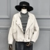 Quần áo da nữ 2018 mùa xuân mới Hàn Quốc phiên bản của hoang dã lỏng gạo trắng pu leather jacket ngắn xe máy quần áo áo khoác áo khoác da bò Quần áo da