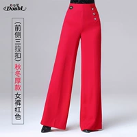 (Три пряжки впереди) Женские брюки красные толстые модели