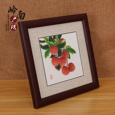 Вышивка Гуандун 粤绣广绣文化礼品广州特色岭南文化南国红荔送客户送老外26*26