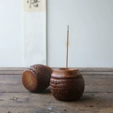 Ретро японская курильница для благовоний, аромалампа ручной работы из грецкого ореха