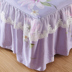 Lacy bông bedspread giường váy màu tím lãng mạn ren tím một mảnh bông ren flounced Hàn Quốc - Váy Petti ga giường viền họa tiết Váy Petti