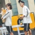 Hồng Kông phong cách đàn ông và phụ nữ thể thao và giải trí phù hợp với mùa hè 2018 mới thời trang hai mảnh sinh viên Hàn Quốc vài trường đồng phục mùa hè áo khoác kaki nam Bộ đồ