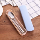 Оральная посуда из нержавеющей стали, палочки для еды, ложка, комплект, подарок на день рождения, делается под заказ, с печатью вашего логотипа