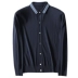 Quần áo nam kinh doanh Merino Full Wool Cổ áo tương phản Áo sơ mi nam Cổ áo len đan cardigan DAZ490 - Hàng dệt kim