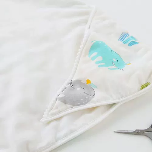 Хлопковое мягкое марлевое детское одеяло для новорожденных