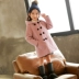 Áo khoác len nữ làm dày khí ngoại quốc Phiên bản Hàn Quốc dài 2018 Quần áo trẻ em mùa đông mới Áo khoác nữ trẻ em lớn