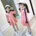 Váy bé gái mùa thu 2018 quần áo trẻ em mới cho bé gái váy dài tay giản dị