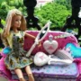 Disney Edition Children Play House Little Princess Dressing Phụ kiện đồ chơi Lược nước hoa Gương 4 mảnh Set - Búp bê / Phụ kiện em bé búp bê