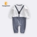 Tống Tai xuân mới cho bé jumpsuit dài tay 3-24 tháng bé giả jumpsuit hai dây giản dị romper romper - Áo liền quần quần áo trẻ em 10 tuổi Áo liền quần