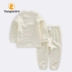 Quần áo trẻ em Tong Tai cotton nam và nữ nửa tuổi Đồ lót trẻ em 1-3 tuổi trẻ em mở vai áo sơ mi quần phù hợp với mùa thu - Quần áo lót
