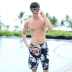 Của nam giới đồ bơi mùa xuân nóng người đàn ông Hàn Quốc của thời trang bãi biển quần xu hướng in ấn đẹp trai với một lót năm điểm có thể được đưa ra Quần bãi biển