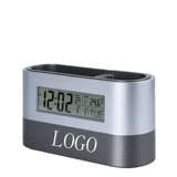 Универсальный электронный держатель для ручек, креативный календарь, электронные часы, термометр для офиса, подарок на день рождения, делается под заказ, с печатью вашего логотипа