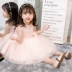 Cô gái công chúa váy fluffy trẻ em chủ nhà trang phục buổi tối nước ngoài hoa nhỏ Cô gái váy cưới trang phục piano mùa hè - Váy trẻ em quần áo sành điệu cho be gái Váy trẻ em
