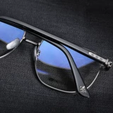 Мудюанский ретро ретро резовый резной пилот Шуанлян Глассные очки рама зеркальный рамка мужская прилив Super Light Pure Titanium Женщины могут быть в паре с глазами