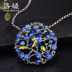 Luoya bạc trâm nữ 925 sterling bạc khí retro retro cloisonne phong cách Trung Quốc magpie trâm phụ kiện mặt dây chuyền sử dụng kép - Trâm cài trâm cài áo cao cấp Trâm cài