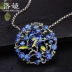 Luoya bạc trâm nữ 925 sterling bạc khí retro retro cloisonne phong cách Trung Quốc magpie trâm phụ kiện mặt dây chuyền sử dụng kép - Trâm cài phụ kiện cài áo giá rẻ Trâm cài