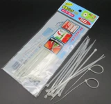 Белая пластиковая резинка для крепления багажа, нейлоновые кабельные стяжки, фиксаторы в комплекте, 50 шт.