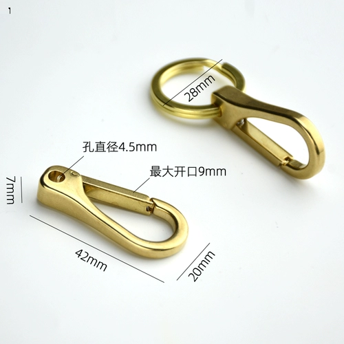 Брелок, латунные аксессуары, кожаная подвеска ручной работы, простой и элегантный дизайн