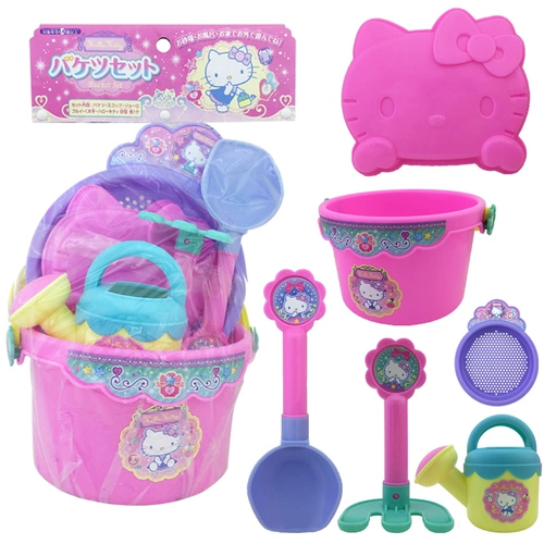 Hello kitty, Дисней, японская детская пляжная игрушка для игры с песком, ведро, лопата, песочные часы