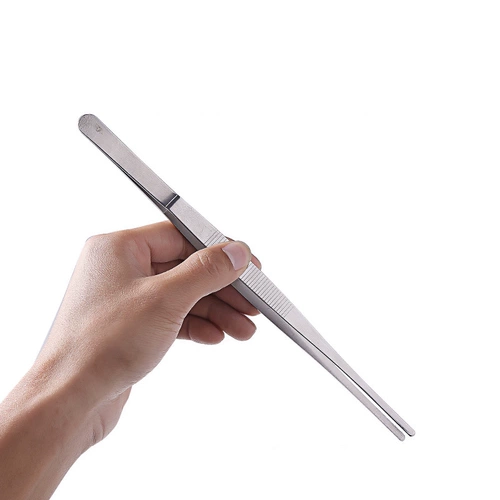 Сверхдлинный длинный пинцет из нержавеющей стали для многоразового использования, аквариум, увеличенная толщина