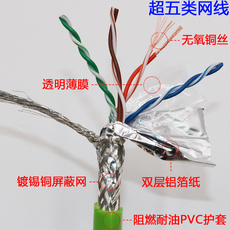 Витая пара 高柔性工业以太网线 双屏蔽sftp 5e超五类 六类cat6