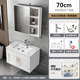Không gian tủ nhôm phòng tắm kết hợp hiện đại tối giản phòng tắm chậu rửa bàn rửa tủ gương căn hộ nhỏ chậu rửa hồ bơi gương tủ nhà tắm tủ gương nhà tắm thông minh