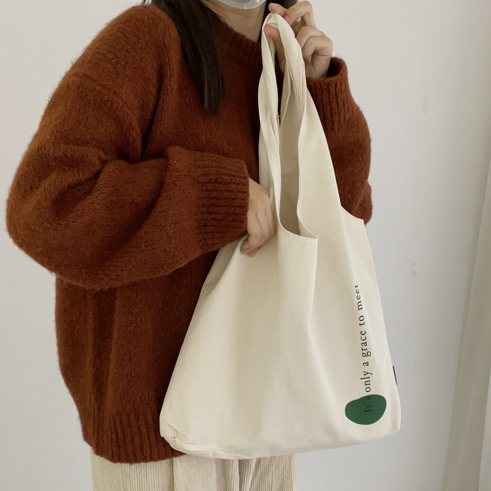 [Green Circle] Vest BagKorean version new pattern solar system commute Design Canvas bag The single shoulder bag high-capacity like a breath of fresh air Versatile Cloth bag female summer