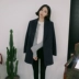 Áo khoác len mới mùa đông 2015 Phiên bản Hàn Quốc của áo len nữ cashmere đôi dài cỡ lớn - Trung bình và dài Coat áo khoác nỉ nữ Trung bình và dài Coat