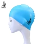 Sanqi thời trang không thấm nước silicone mũ bơi chuyên nghiệp thể thao dành cho người lớn tóc dài không thấm nước unisex bảo vệ tai thiết bị bơi - Mũ bơi 	mũ bơi vải