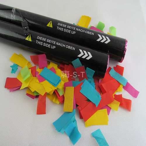 Электронный подарочный вещательный бар сцены атмосфера, цветочные пистолеты, красочная бумага красочные гости подарок, цветочные бомбы