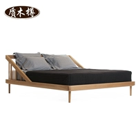 Bắc âu Nhật Bản phong cách rắn giường gỗ giường đôi giường đơn 1.2 m 1.5 m trẻ em thanh niên của giường gỗ hàng rào giường giường 1m8x2m