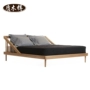 Bắc âu Nhật Bản phong cách rắn giường gỗ giường đôi giường đơn 1.2 m 1.5 m trẻ em thanh niên của giường gỗ hàng rào giường giường 1m8x2m