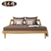 Bắc âu Nhật Bản phong cách rắn giường gỗ giường đôi giường đơn 1.2 m 1.5 m trẻ em thanh niên của giường gỗ hàng rào giường