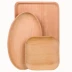 Gỗ khay vuông 榉 木 日 式 木 盘 hình chữ nhật tròn bằng gỗ tấm gỗ rắn bộ đồ ăn nhỏ vòng món ăn bằng gỗ