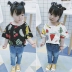 Cô gái mùa xuân và mùa thu 2018 new baby ngắn tay T-Shirt cotton trẻ em Hàn Quốc phiên bản của nhóm áo sơ mi giá mua-9.9 áo kiểu công sở Mùa xuân