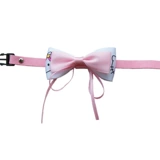 Розовая галстук-бабочка, милый аксессуар, ювелирное украшение, регулируемый чокер с бантиком